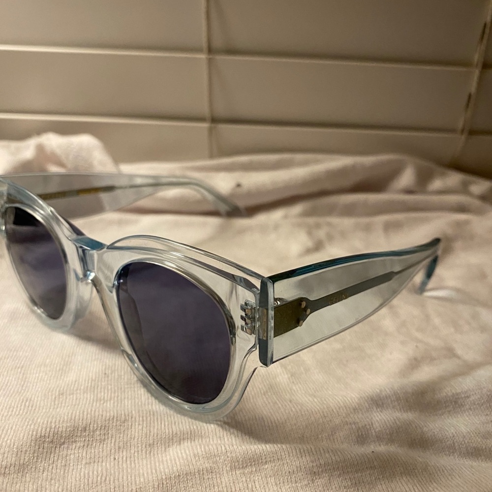 Celine Cl400981 86v Translucent Round Sunglasses - image 3